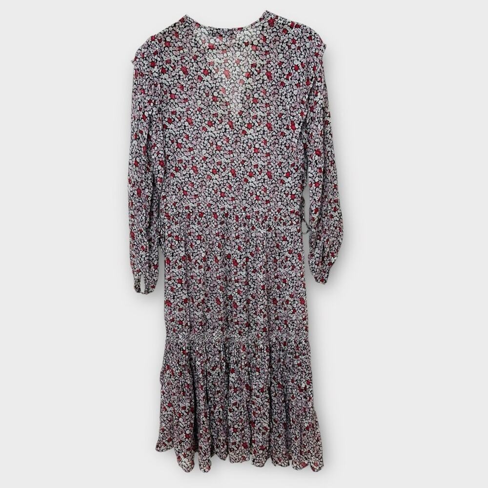Anthropologie Magali Pascal Kazane Midi Dress Women’s Size XS Black Red Floral - Picture 8 of 15